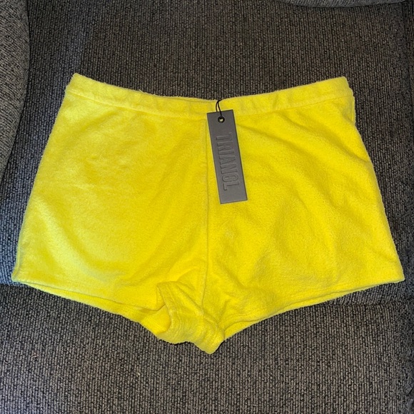 Yellow terry Bathing suit shorts. - Picture 1 of 1